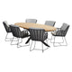 PRADO/FABRICE Set mobilier terasă/grădină, 6 scaune și masă
