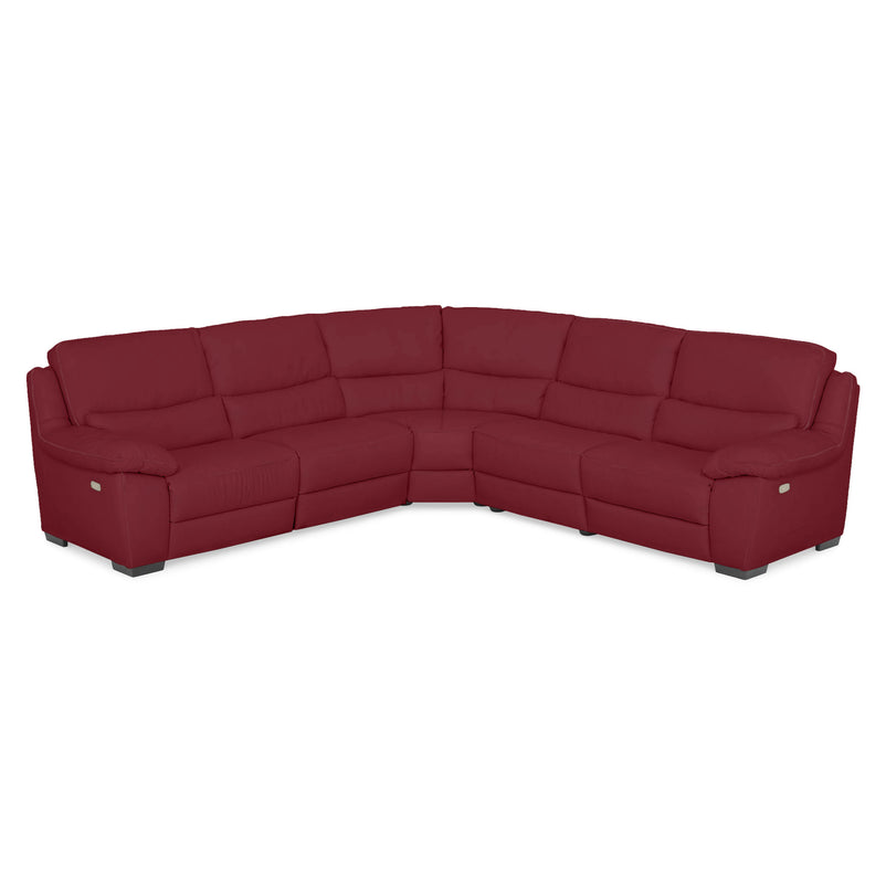 BRAYDEN Colțar cu reclinere electrice, piele