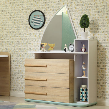 ERIC Comoda copii 3 sertare și oglinda
