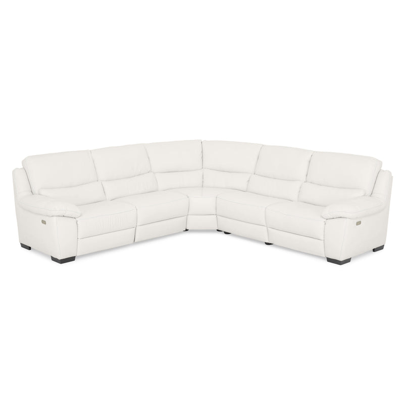 BRAYDEN Colțar cu reclinere electrice, piele