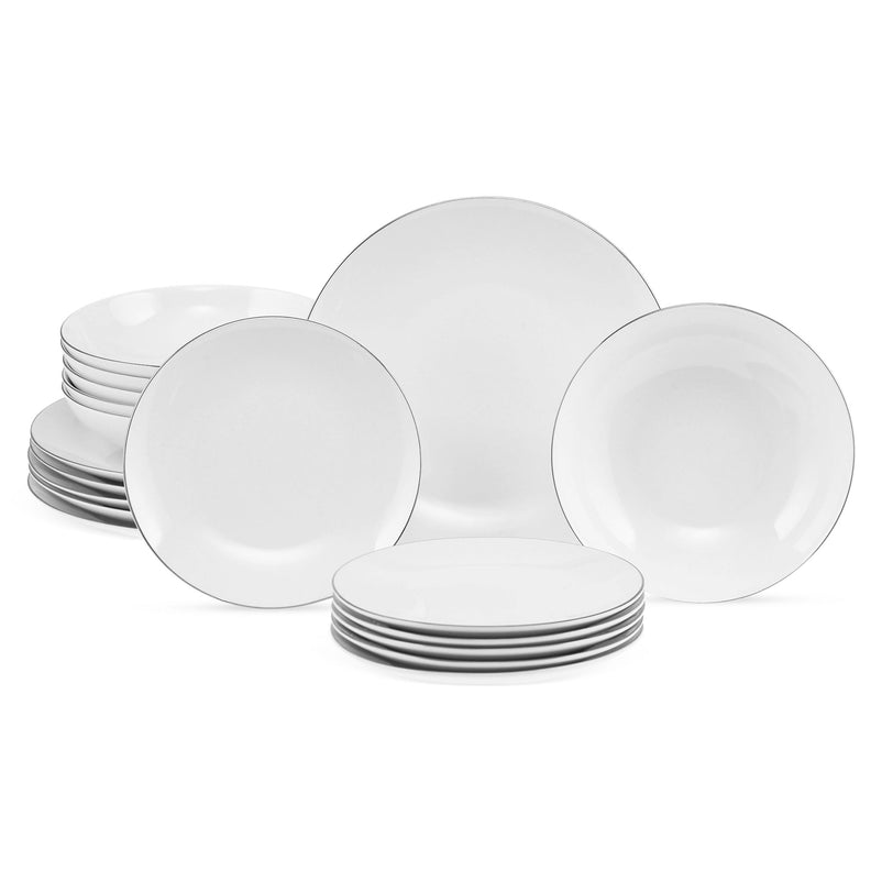 CLARA Set veselă, porțelan, 18 piese