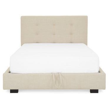 BRUGES Pat tapițat, 140x190cm, somieră rabatabilă inclusă