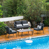 CASTELLI Set mobilier terasă/grădină, 2 fotolii, canapea și măsuță