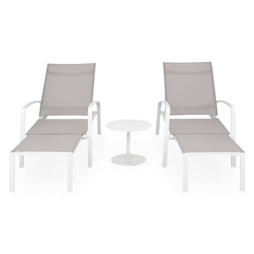 COSMO Set mobilier terasă/gradină, 2 șezlonguri și măsuță