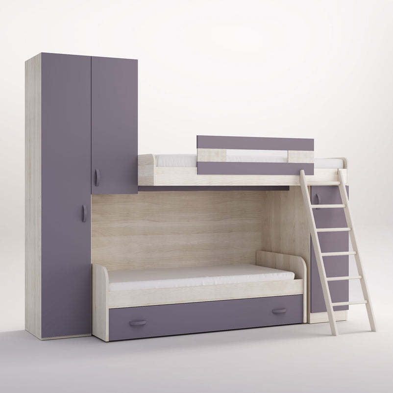 CAMBRIDGE Pat copii, 80x180cm, sertar pat suplimentar și somieră incluse