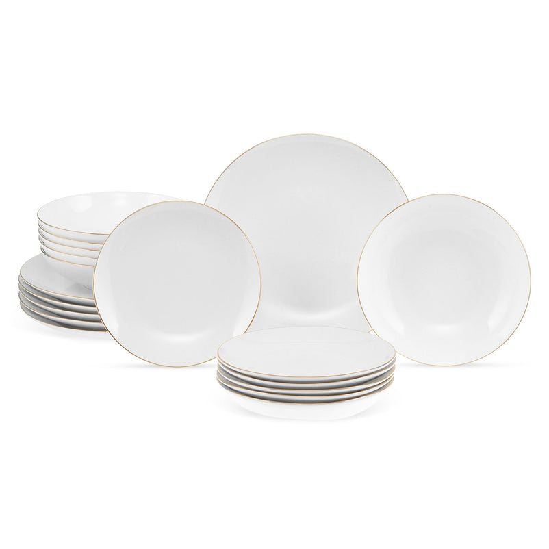 CLARA Set veselă, porțelan, 18 piese