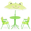 FROG Set mobilier terasă/grădină copii, 2 scaune, masă și umbrelă