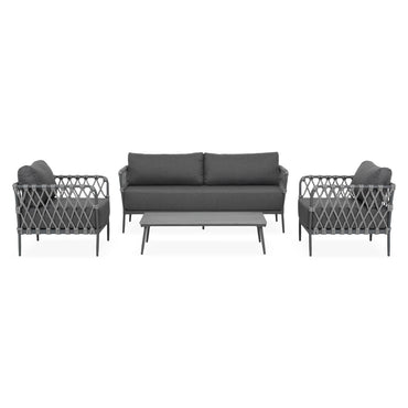 MARRAKESH Set mobilier terasă/grădină, 2 fotolii, canapea și măsuță