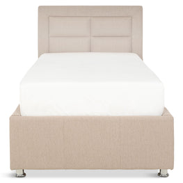 PIANA Pat tapitat, somieră rabatabilă și ladă depozitare incluse