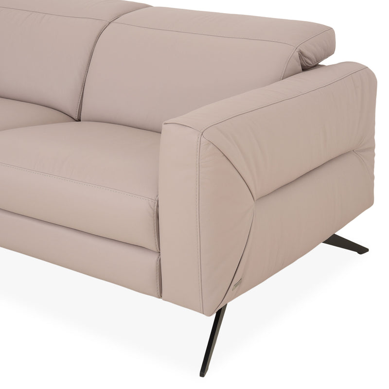 NATUZZI EDITIONS ALLURE Colțar cu șezlong stânga/dreapta, recliner electric și spațiu depozitare, piele