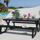 ITHAQUE Set mobilier gradina/terasa, masa cu 2 banchete