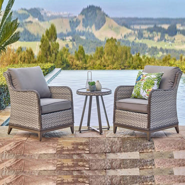 ORLANDO Set mobilier terasă/grădină, 2 fotolii și măsuță colț
