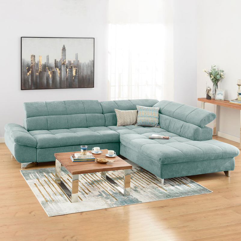 SHANE Colțar extensibil, șezlong stânga/dreapta, stofă