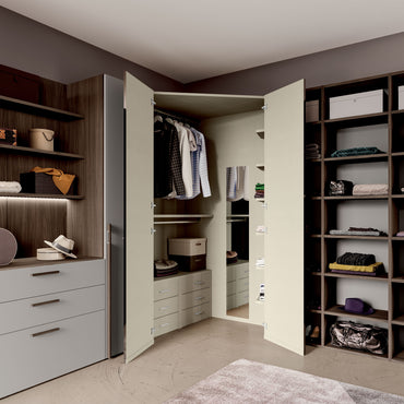 METROPOLIS Dressing 5 uși, 3 sertare și etajeră