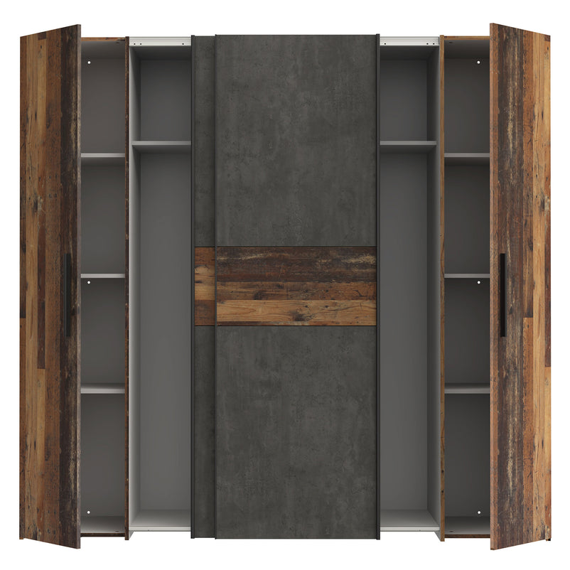 HERBERT Dulap 2 uși glisante, 2 uși batante