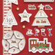 POLAR EXPRESS Set 3 piese servire aperitive, porțelan, L.21cm