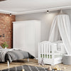 SIMPLE WHITE Pat bebe 70x140cm, kit junior și somieră incluse