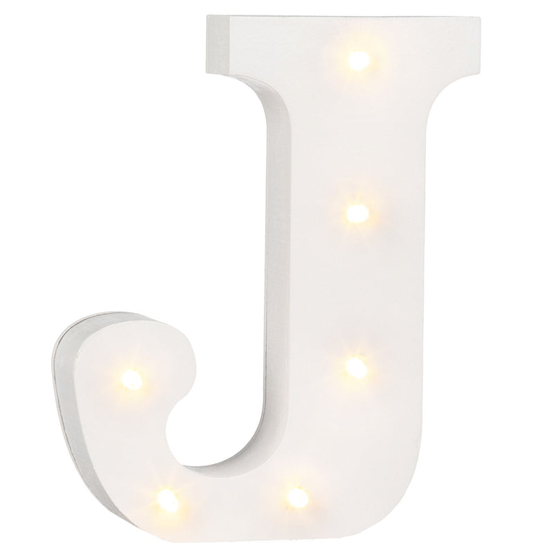 LITERA "J" Decor luminos din lemn copii