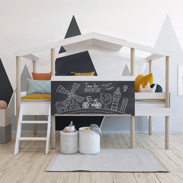 TREE HOUSE Pat înalt cu scară 90x200cm, somieră inclusă