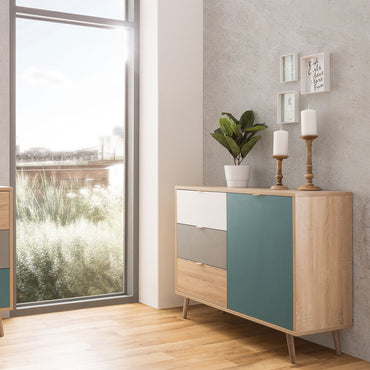 KULTUR Comodă 1 ușă, 3 sertare