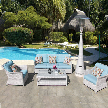 CALZADA  Set mobilier terasă/grădină, canapea, 2 fotolii și măsuță cafea