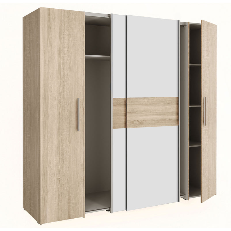 HERBERT Dulap 2 uși glisante, 2 uși batante