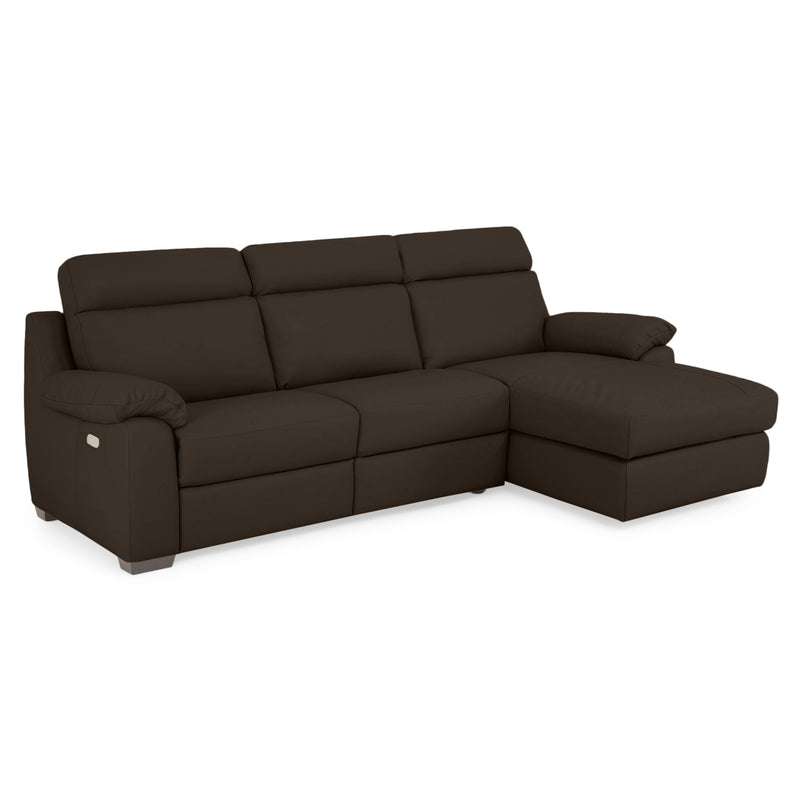 TORRENS Colțar cu șezlong stânga/dreapta și mecanisme electrice, piele