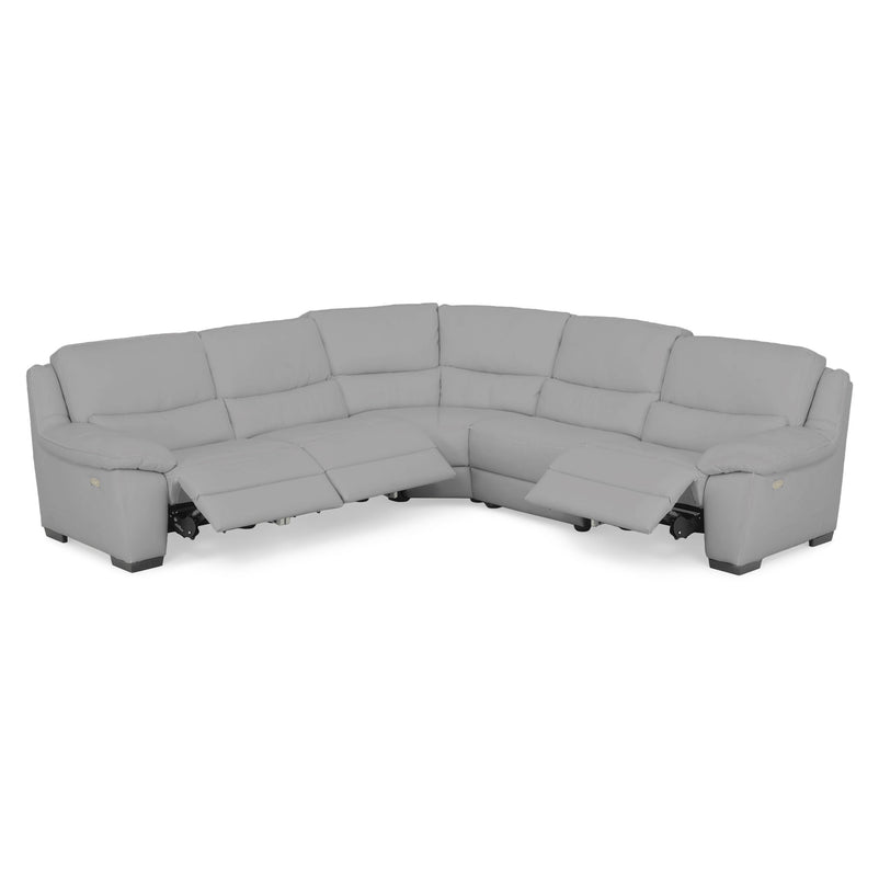 BRAYDEN Colțar cu reclinere electrice, piele