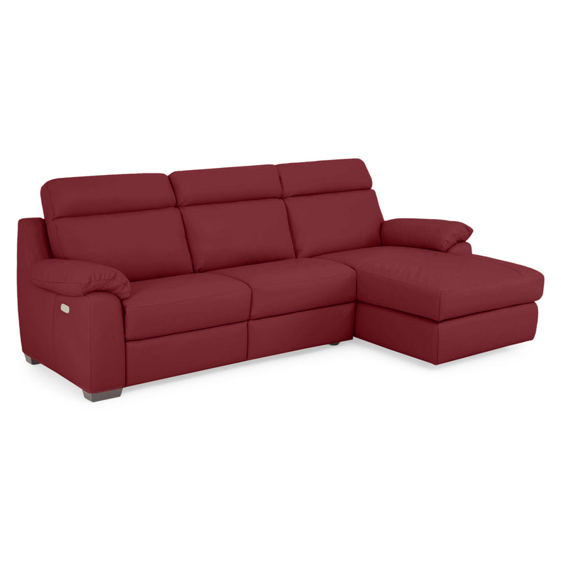 TORRENS Colțar cu șezlong stânga/dreapta și mecanisme electrice, piele