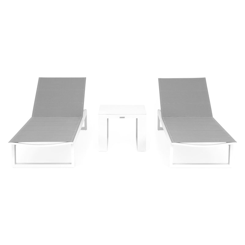 FERMO Set mobilier terasă/grădină, 2 șezlonguri și măsuță