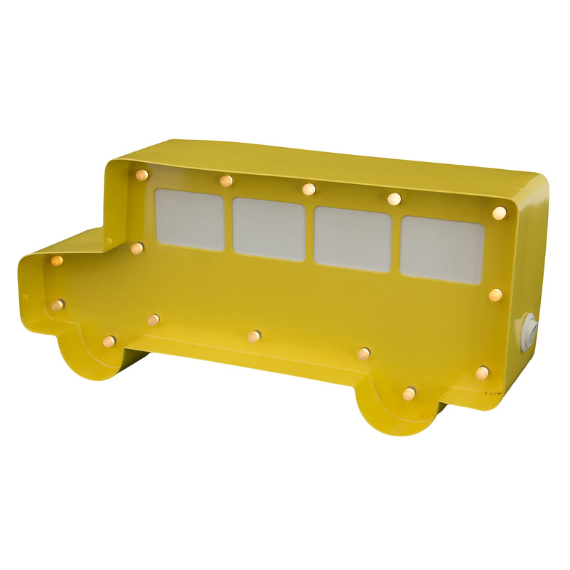 SCHOOL BUS Decor luminos din metal pentru copii