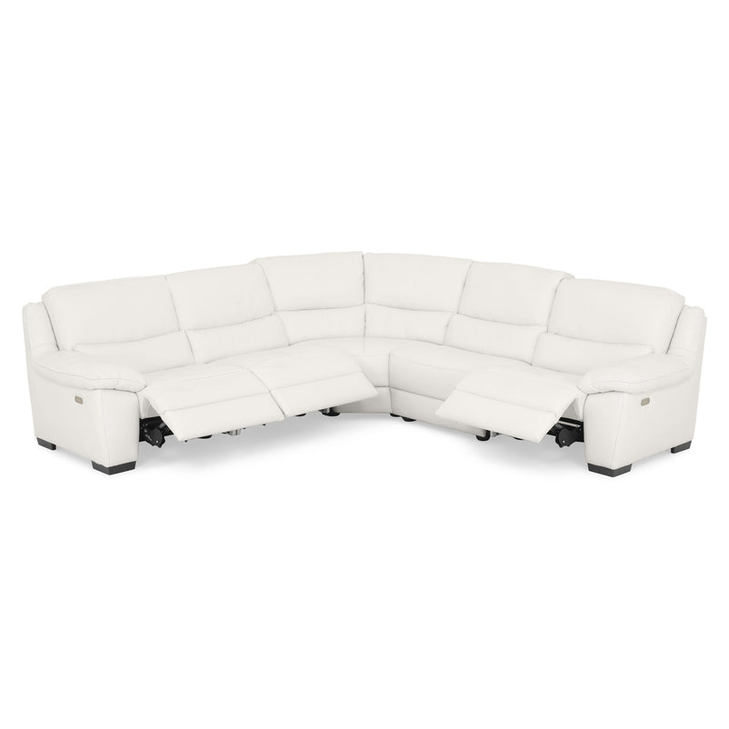 BRAYDEN Colțar cu reclinere electrice, piele