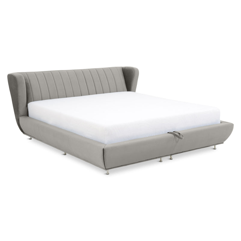 TOSCANA Pat tapițat, 180x200, somieră rabatabilă și ladă depozitare incluse