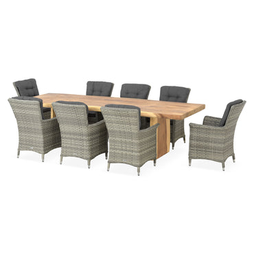 JAVA/FRESMO Set mobilier terasă/grădină, 8 scaune și masă
