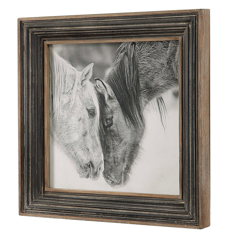 CUSTOM BLACK AND WHITE HORSES Tablou