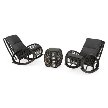 DINASTY Set mobilier terasă/grădină, 2 balansoare și măsuță