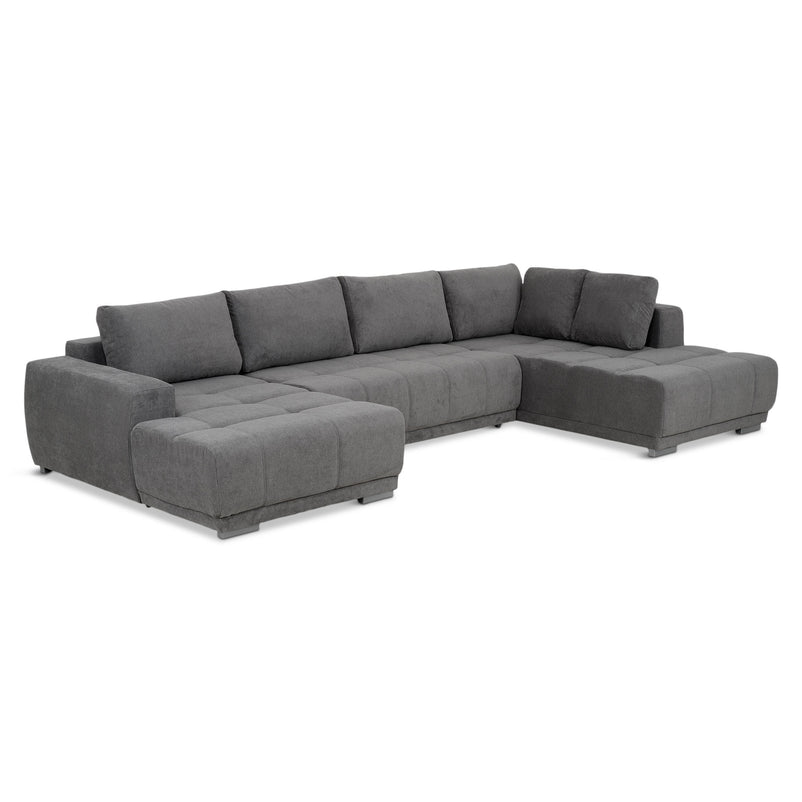 MONZA Ansamblu colțar extensibil stânga/dreapta, stofă