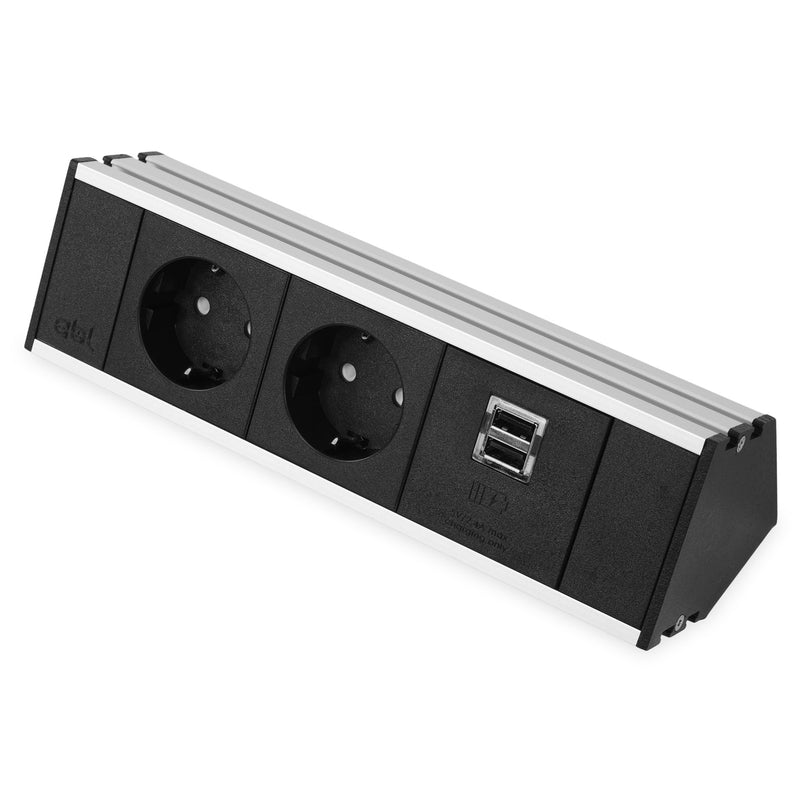 FLEXI Multipriză 2 schuko, USB charger A+A, cablu 3m