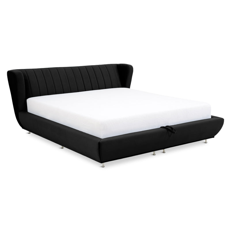 TOSCANA Pat tapițat, 180x200, somieră rabatabilă și ladă depozitare incluse