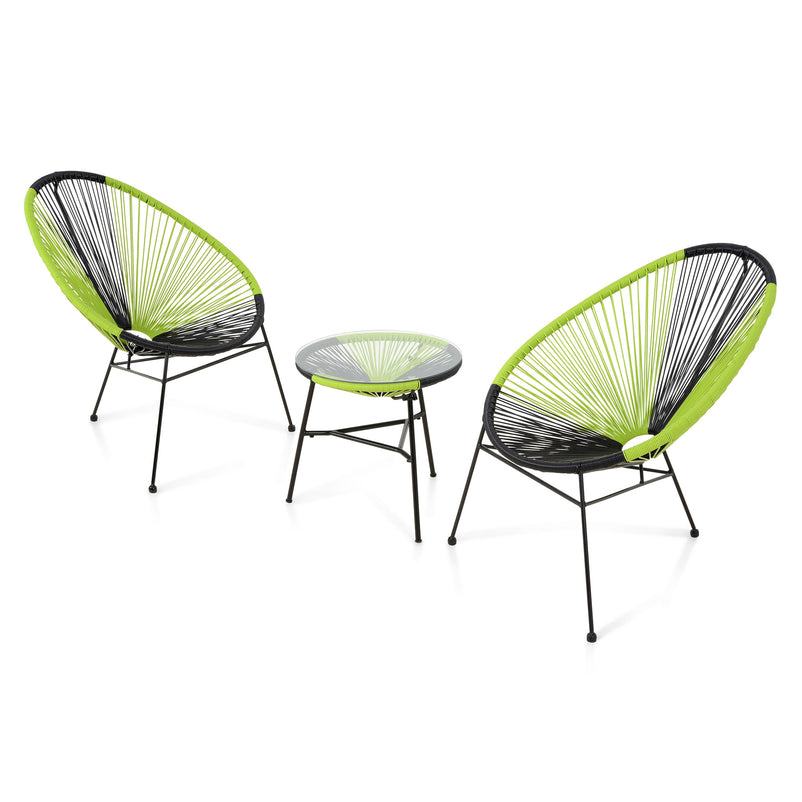 CORFU Set mobilier terasă/gradină, 2 fotolii și măsuță