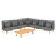 COTTAGE/CANCUN Set mobilier terasă/grădină, 2 canapele, 1 element colț, 1 element central, 1 măsuță de cafea