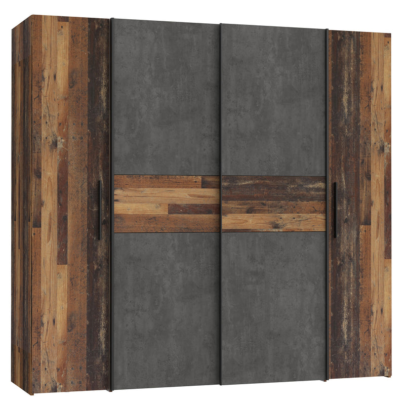 HERBERT Dulap 2 uși glisante, 2 uși batante