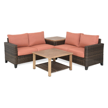 TILSON Set mobilier terasă/grădină, 2 canapele și 2 măsuțe