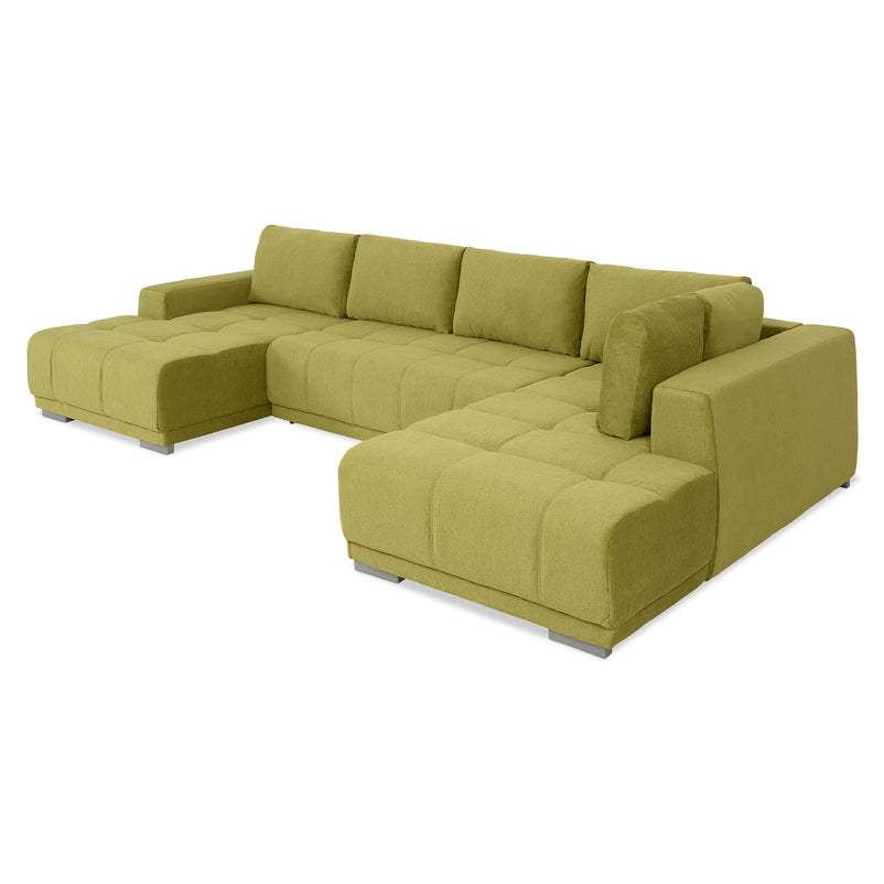 MONZA Ansamblu colțar extensibil stânga/dreapta, stofă