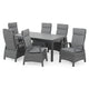 BAKU Set mobilier terasă/grădină, 6 scaune și masă extensibilă
