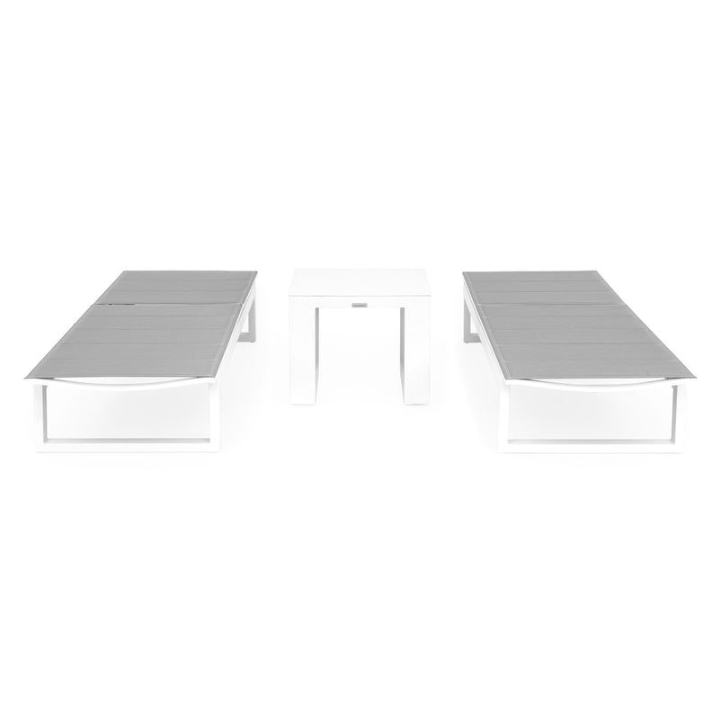 FERMO Set mobilier terasă/grădină, 2 șezlonguri și măsuță