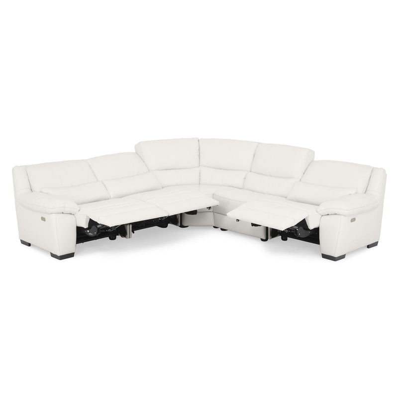 BRAYDEN Colțar cu reclinere electrice, piele