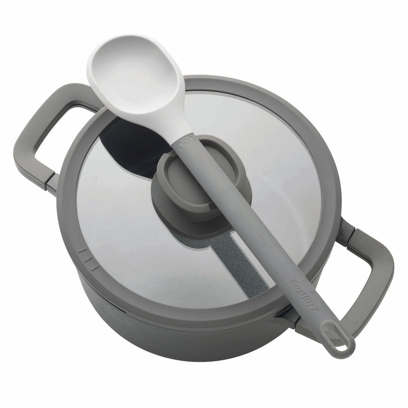 LEO Cratiță cu mâner și capac, aluminiu, D.18cm