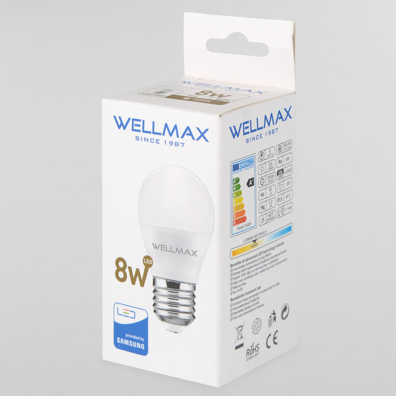 WELLMAX Bec LED 8W E27