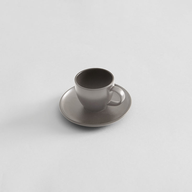 SAND Ceașcă și farfurioară, porțelan, 100ml